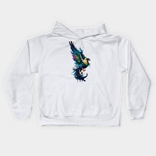 Colourful eagle art Kids Hoodie